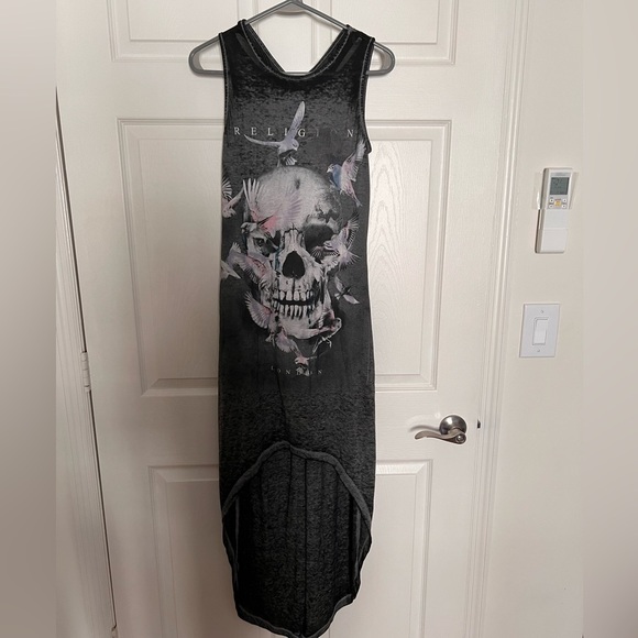 religion Dresses & Skirts - Religion Black Skull Graphic High Low Dress Size XXS